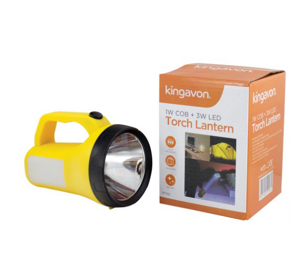 Kingavon 1W Cob + 3W LED Torch Lantern - 622023
