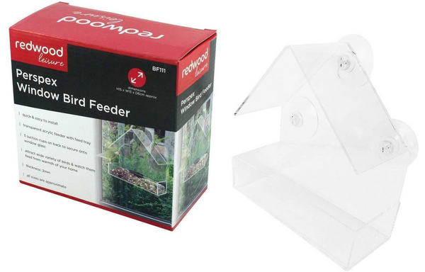 Redwood Leisure Perspex Window Bird Feeder - 391572