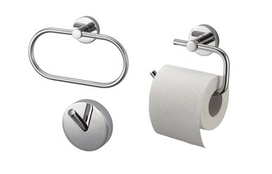 Kosmos Chrome 3 Piece Set, Hook, Roll Holder, & Ring) - 3561