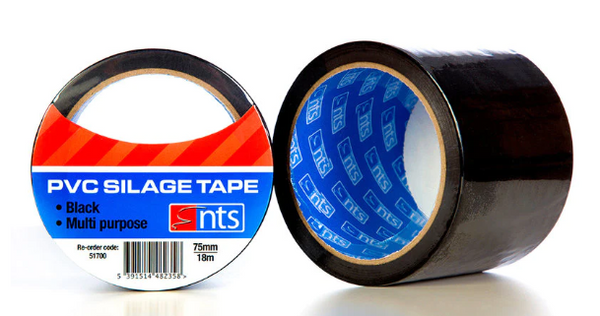 Black PVC Silage Tape 75mm - 790009