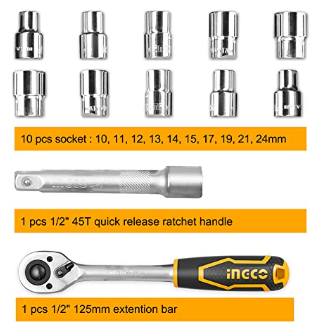 Ingco 12 Piece Socket Set - 5799491