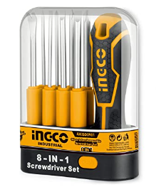 Ingco 9 Piece Changeable Screwdriver Set - 5799479