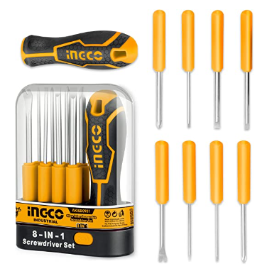 Ingco 9 Piece Changeable Screwdriver Set - 5799479