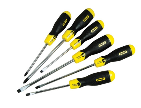 Stanley 6 Piece Cushion Grip Screwdriver Set - 5707