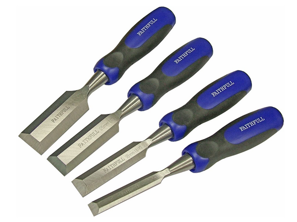 Faithfull 4 Piece Bevel Edge Butt Chisel Set - 570748