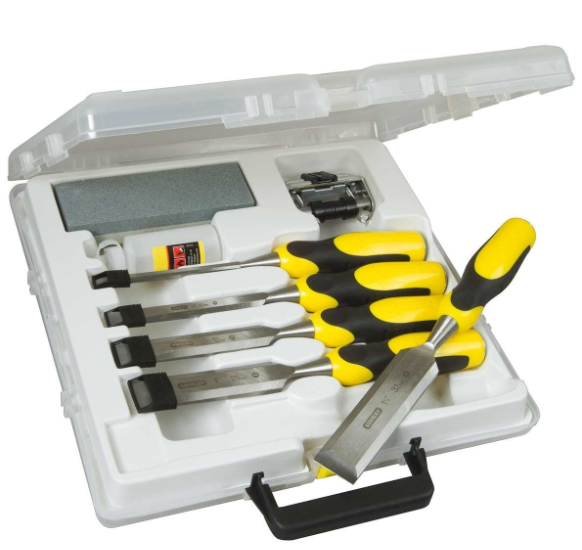 Stanley 5 Piece Dynagrip Chisel Set with Oilstone - 5705422