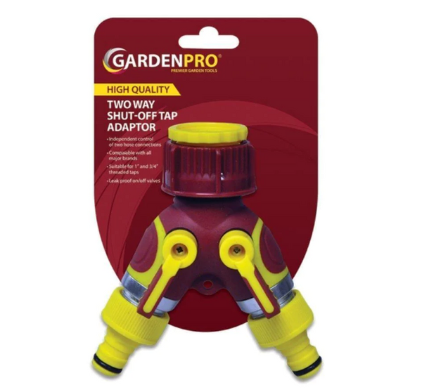 Gardenpro Two Way Shut-Off Tap Adaptor - 3900364