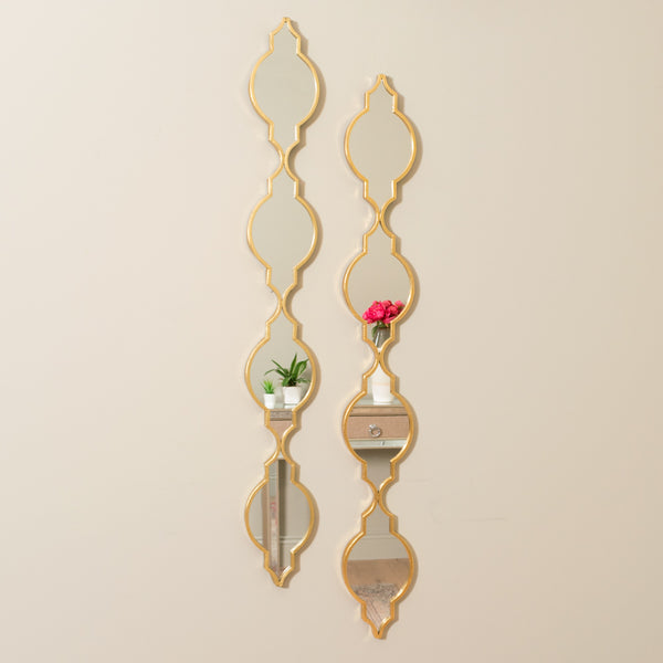Gatsby Set of Two Mirror Slim Gold