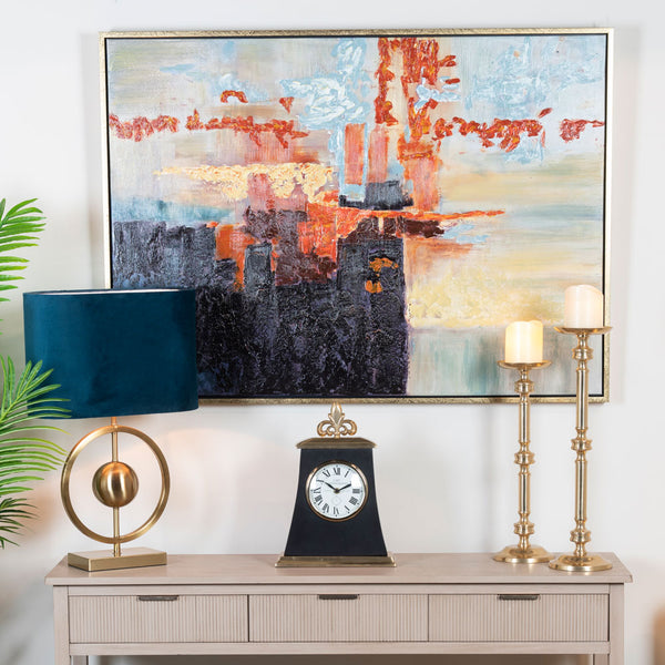 HAND PAINTED CANVAS AMBER 80 X 110CM