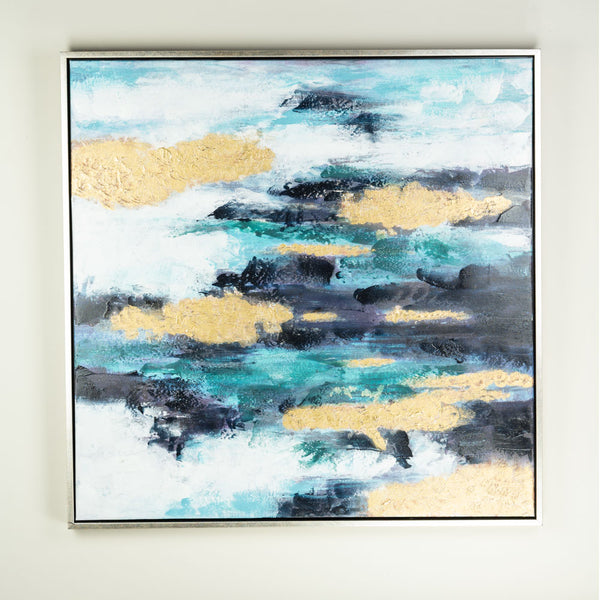 HAND PAINTED CANVAS HANNA 90 X 90CM