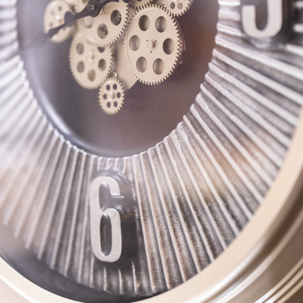 FEATURE GEARS CLOCK CHAMPAGNE 80CM