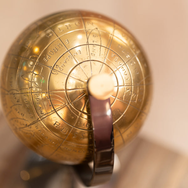Old World Globe Antique Brass 36Cm
