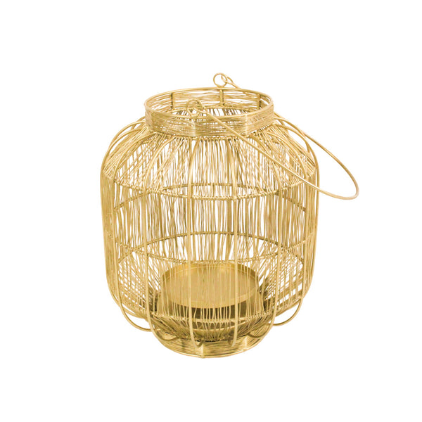 Reva Wire Lantern Gold Medium