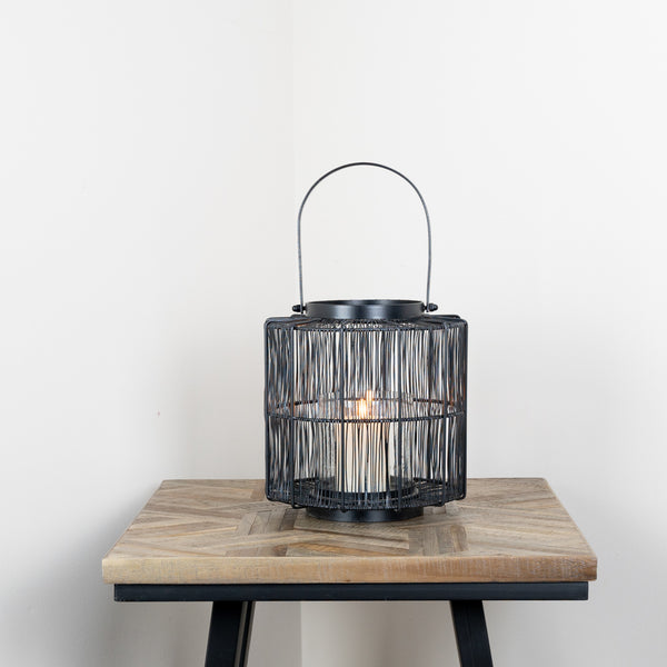 Meera Wire Lantern Black Medium