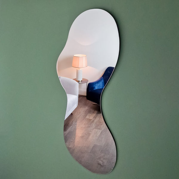 FRAMELESS DROPLET MIRROR 159 X 60CM