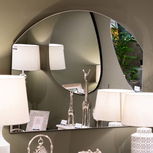 FRAMELESS OVERMANTEL MIRROR 120 X 90CM