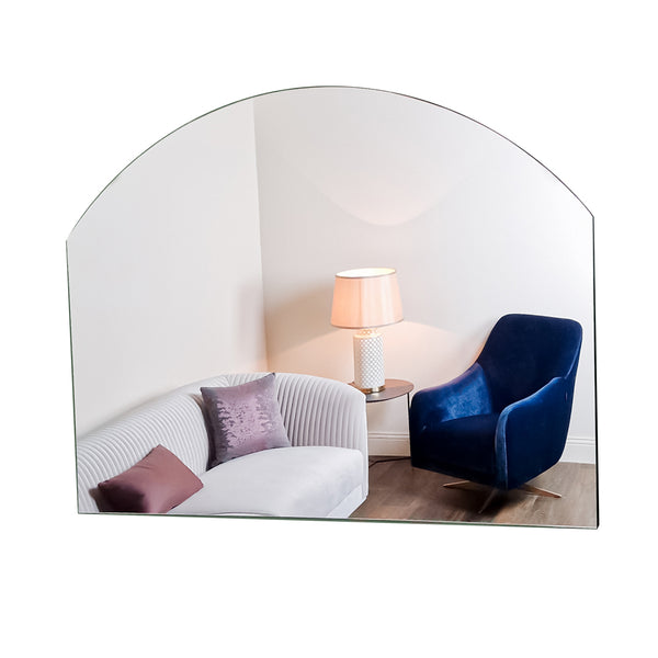 FRAMELESS OVERMANTEL MIRROR 120 X 90CM