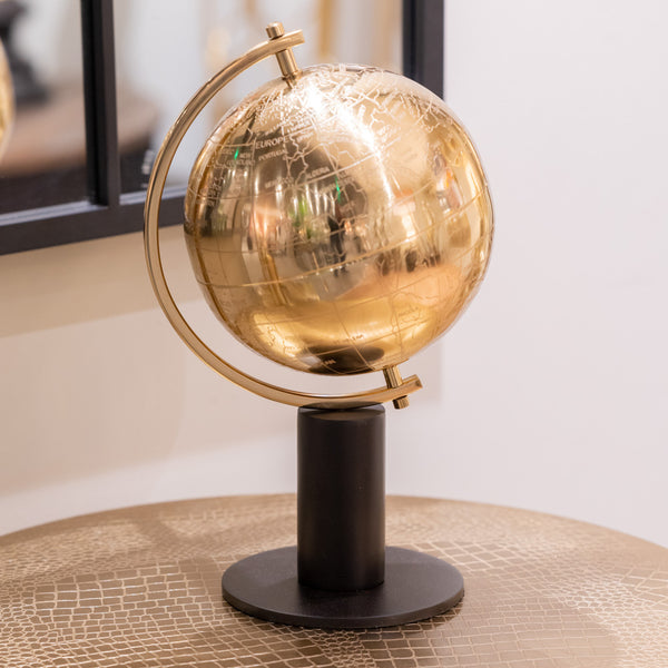 Old World Globe Antique Brass 35cm