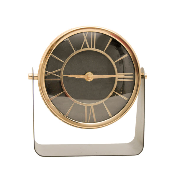 Meera Mantel Clock Antique Gold 20cm