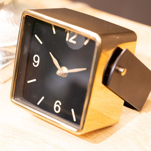 Retro Mantel Clock Anique Brass