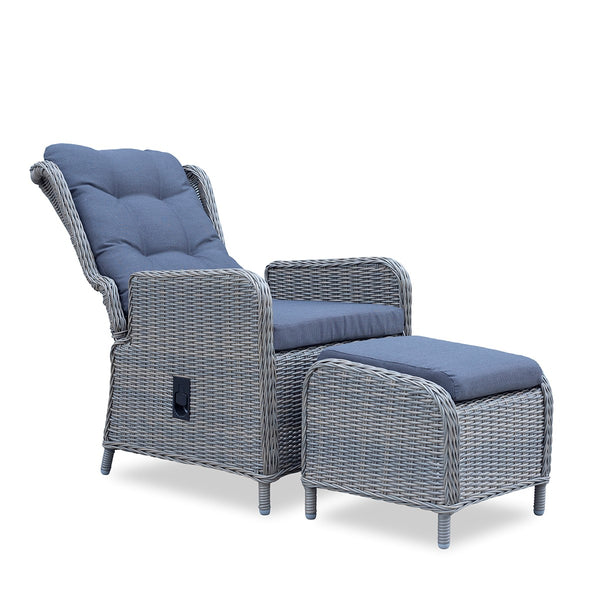 Ivanna Recliner With Footstool Set