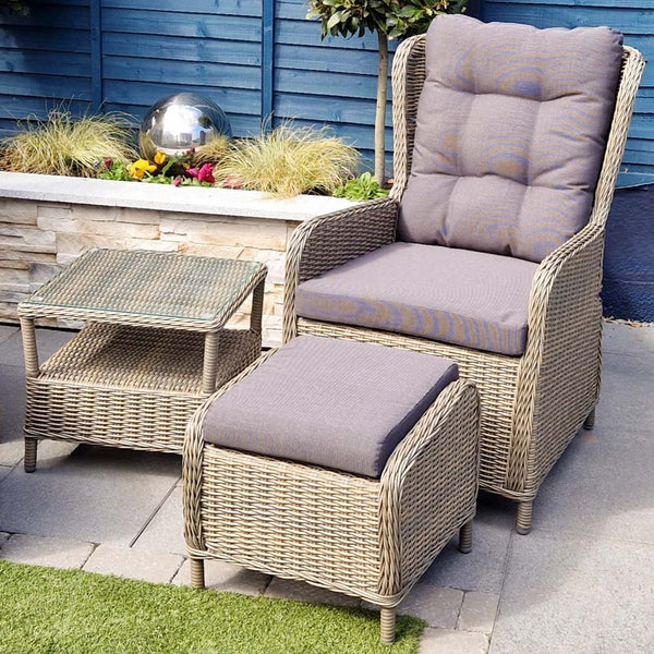 Ivanna Recliner With Footstool Set