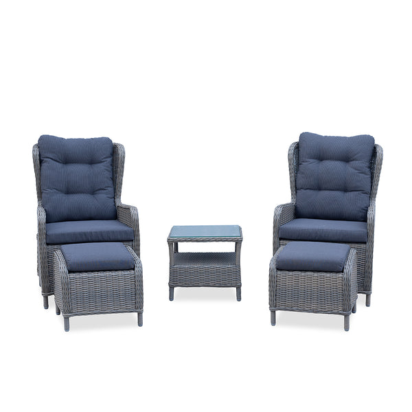 Ivanna Recliner With Footstool Set