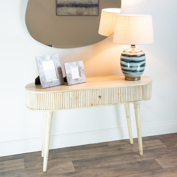 SALERNO 1 DRW CONSOLE TABLE FLUTED