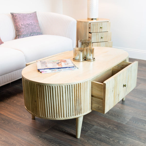 Salerno Coffee Table Fluted