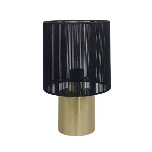 LUNA TABLE LAMP BLACK/BRASS 30CM