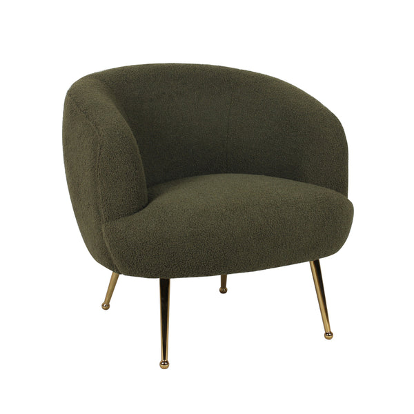HARPER ACCENT CHAIR BOUCLE GREEN