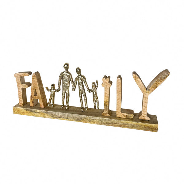 FAMILY SIGN GOLD 16 X 41CM