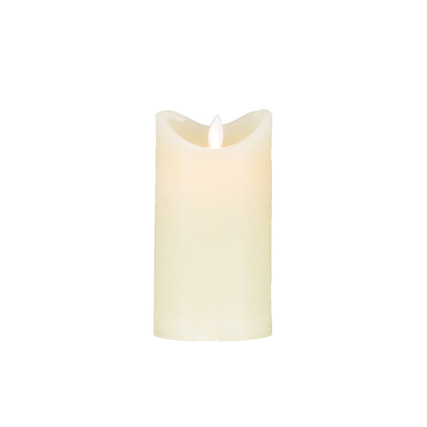 Flicker Led Candle W/5Hr Timer Ivory 15cm