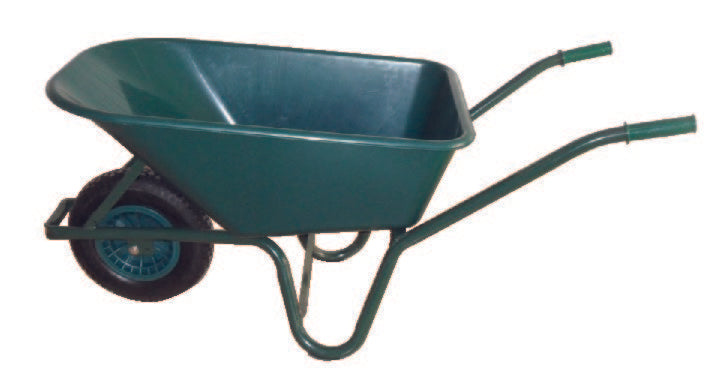 Green on sale plastic wheelbarrow