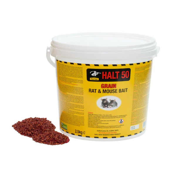 Pied Piper Halt 50 Rat Bait Grain 2.5g - 6400046