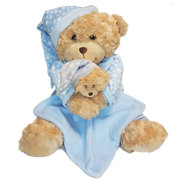 Personalised Bedtime Bear with Comforter - 685052