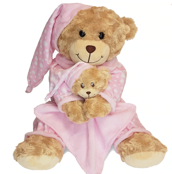 Personalised Bedtime Bear with Comforter - 685052