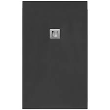 Flair Square Gemstone Shower Tray Graphite Black 900mm - 3501923