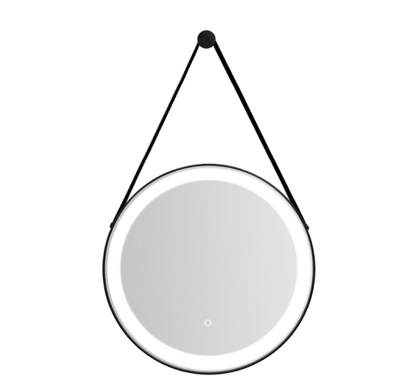 Florence Black Round LED Mirror 60cm - 35181