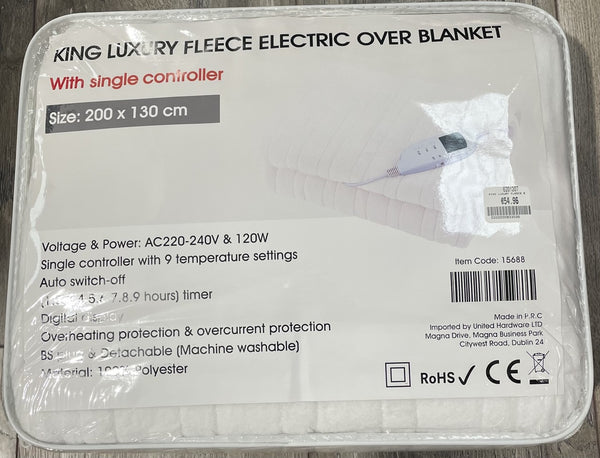 King Luxury Fleece Electric Blanket - 6201207