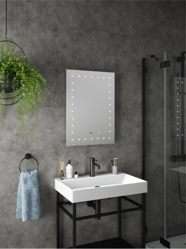 Tema Lismore LED Mirror C/W Clock - 350114