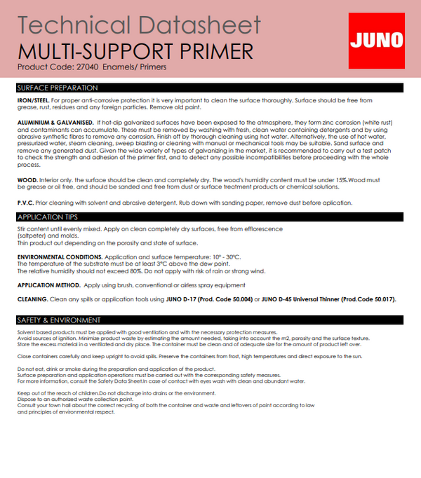 JUNO Multi-Surface Anti-Rust Primer White 750ml - 75312