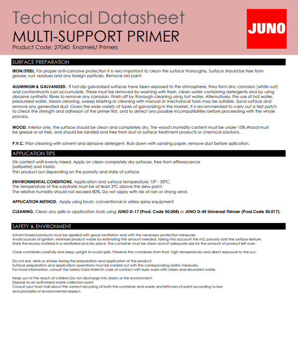 JUNO Multi-Surface Anti-Rust Primer White 4L - 75313