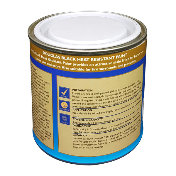 Douglas Heat Resistant Paint 250ml - Black 760221